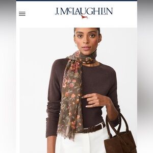 J. McLaughlin Jamey Sweater | Heather Brown | XL